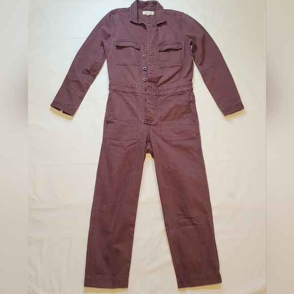 Madewell Pants - Madewell coverall jumpsuit size XS plum color 100%cotton 6 pockets